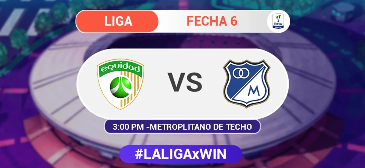 La Equidad vs. Millonarios - Liga BetPlay
