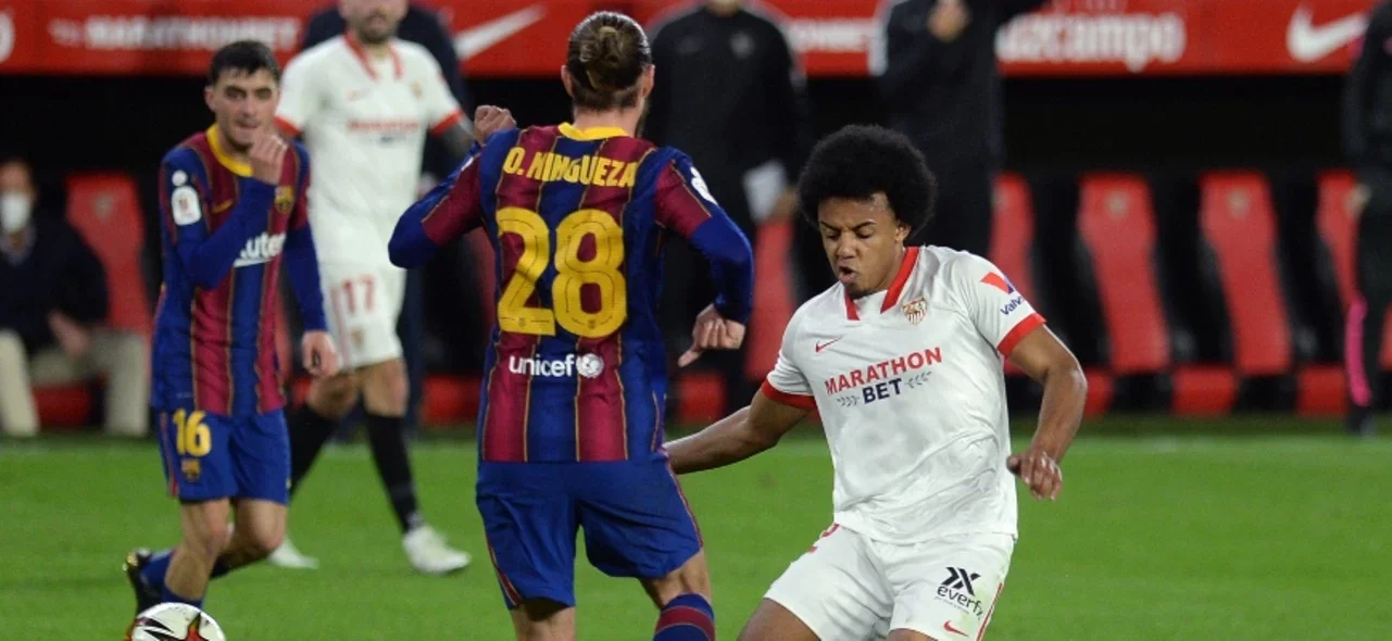 Sevilla venció 2-0 a Barcelona en la ida de semifinales de la Copa del Rey / Foto AFP