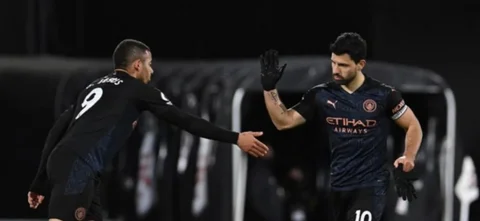 Sergio Agüero, goleador histórico de Manchester City/ AFP