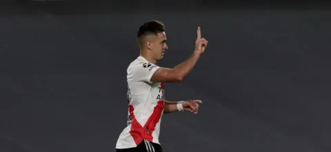 Rafael Santos Borré, delantero de River Plate/ AFP