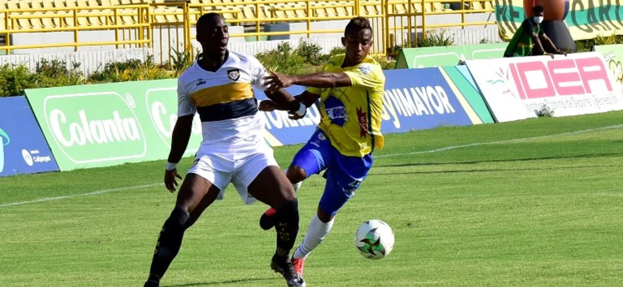 Real Cartagena y Boca Juniors de Cali empataron 1-1 en el Jaime Morón / VizzorImage / Javier Garcia
