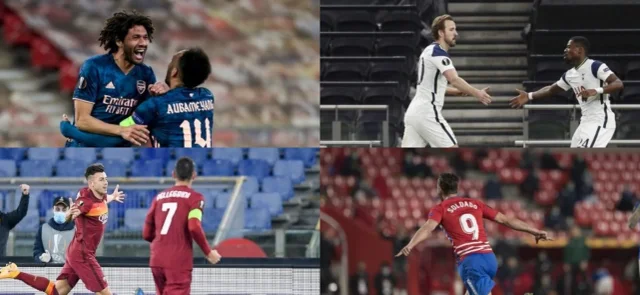 Postales de los octavos de final de la Europa League/ AFP