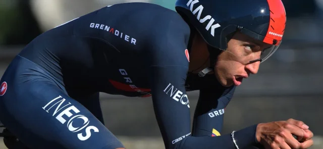 Egan Bernal llegó tercero en la Strade Bianche. / Foto: AFP