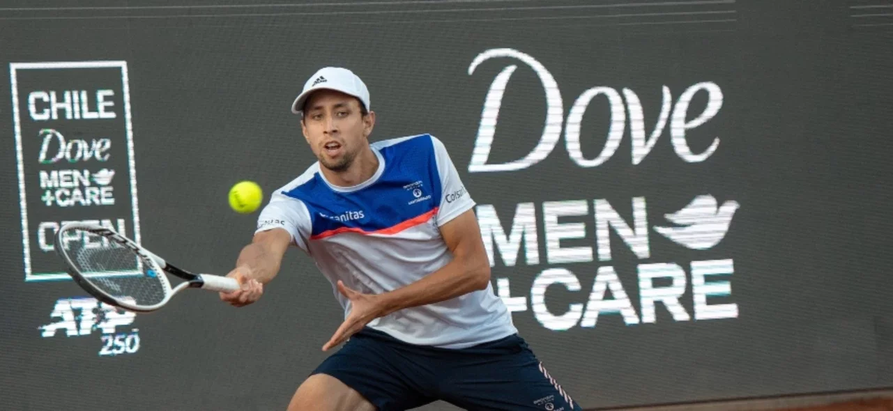 Daniel Galán cayó en sets de 6-4 y 6-3 frente a Cristian Garin. / Foto: Cortesía Chile Open - Rydell/Aljaro