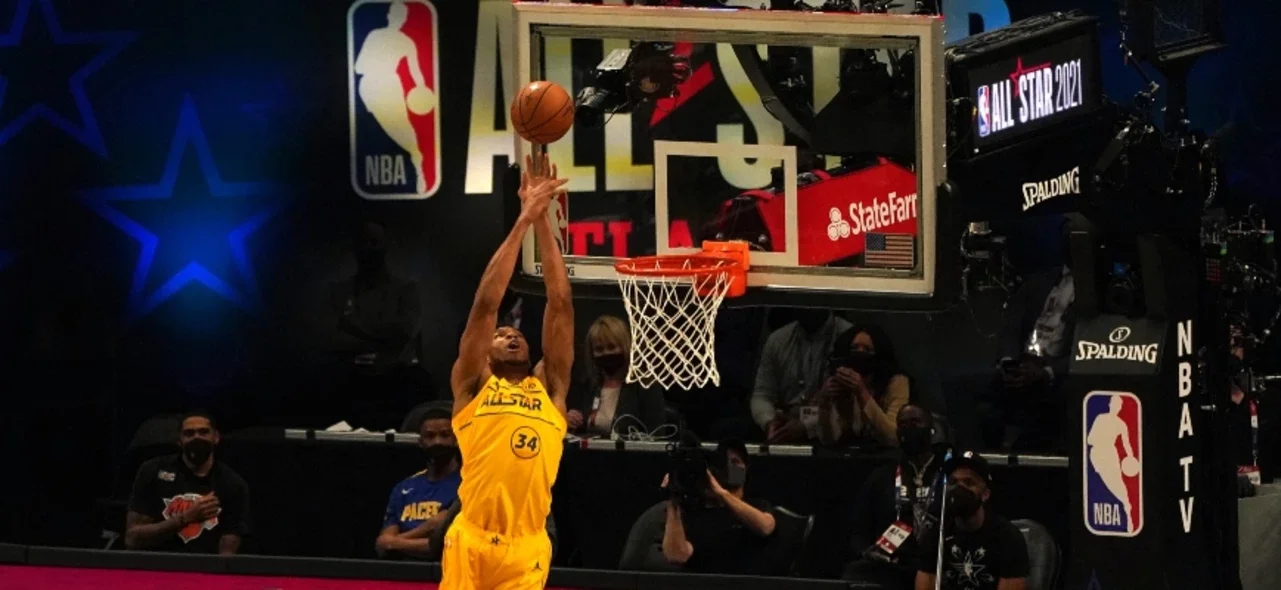 Antetokounmpo, el Jugador Más Valioso del All-Star. / Foto: AFP