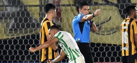 Jarlan celebrando el gol ante Guaraní en Copa Libertadores / Foto AFP