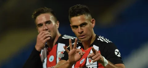 Rafael Santos Borré, delantero de River Plate/ Foto de River Plate