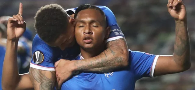 Alfredo Morelos, campeón con Rangers / AFP