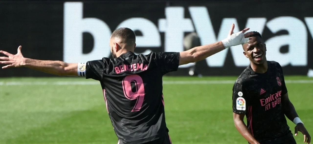 Real Madrid celebrando el triunfo sobre Celta de Vigo / Foto AFP