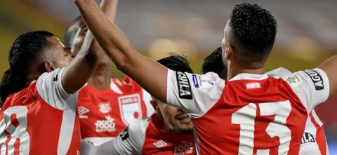 Santa Fe celebró en El Campín | Foto: VizzorImage / Luis Ramírez