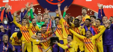 Messi y Busquets jugaron su décima final de Copa del Rey/ AFP