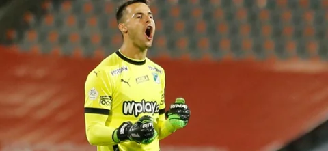 Guillermo De Amores, arquero de Deportivo Cali. / Foto: VizzorImage - Donaldo Zuluaga