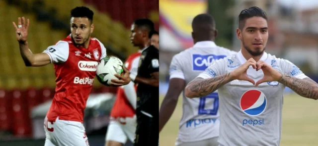 Kelvin Osorio y Cristian Arango han anotado 6 goles en la Liga. / Fotos: VizzorImage - Luis Ramírez y Daniel Garzón