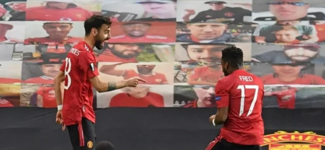 Bruno Fernandes fue una de las figuras del juego/ AFP