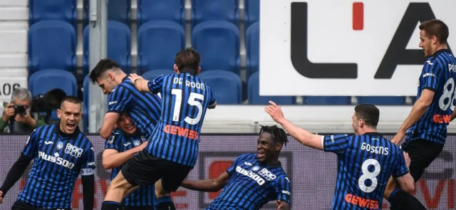 Atalanta celebrando la victoria ante Juventus / Foto AFP