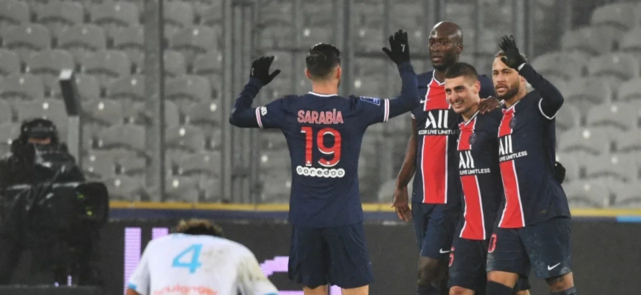 PSG celebrando ante Lens / Foto AFP