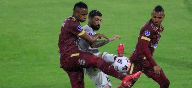 Jaminton Campaz marcó el gol del empate / AFP