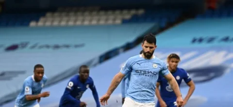 'Kun' Agüero, goleador histórico de Manchester City/ AFP