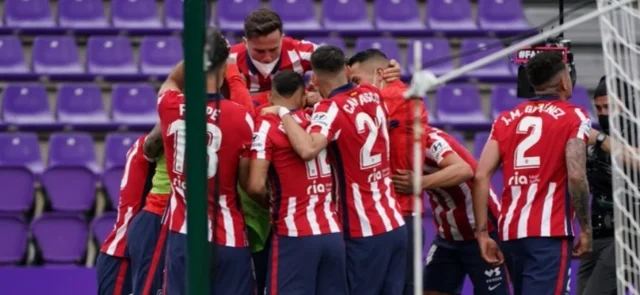 Atlético de Madrid celebrando el gol del título / Foto AFP