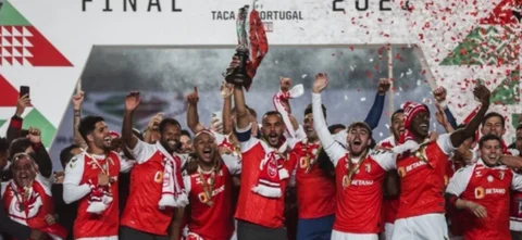 Braga dejó a Benfica sin títulos esta temporada/ AFP