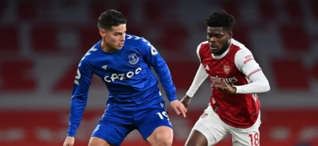 James Rodríguez, jugador colombiano de Everton/ AFP