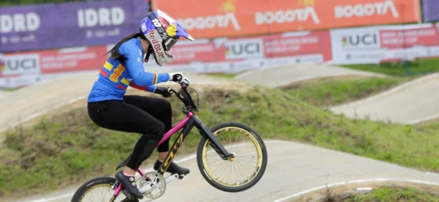 Mariana Pajón en la Copa Mundo de BMX en Bogotá / Foto: Comité Olímpico Colombiano
