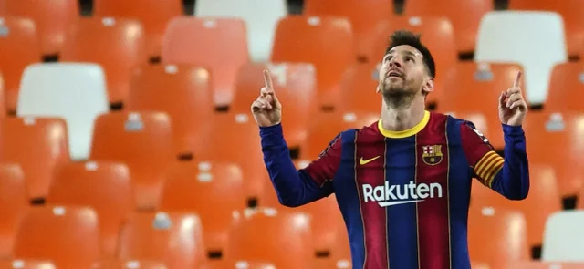 Lionel Messi llegó a 50 goles de falta con Barcelona. / Foto: AFP