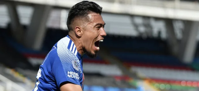 Fernando Uribe ha marcado 8 goles con Millonarios. / Foto: VizzorImage - Gabriel Aponte