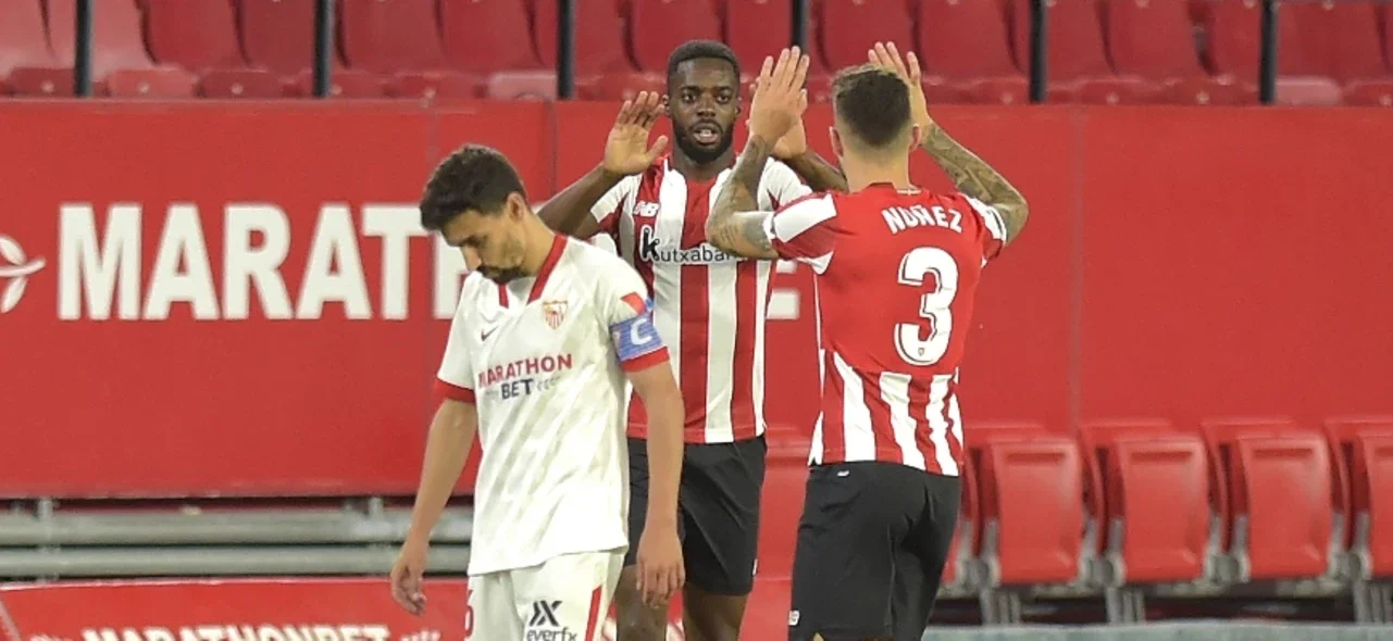 Sevilla cayó sobre la hora frente a Athletic Bilbao. / Foto: AFP