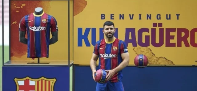 Sergio 'Kun' Agüero, presentado como nuevo jugador de Barcelona / AFP