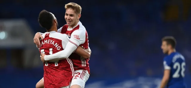 Emile Smith-Rowe marcó el único gol del partido / AFP