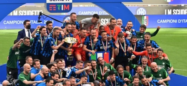 Inter celebra el título de la Serie A / Foto AFP