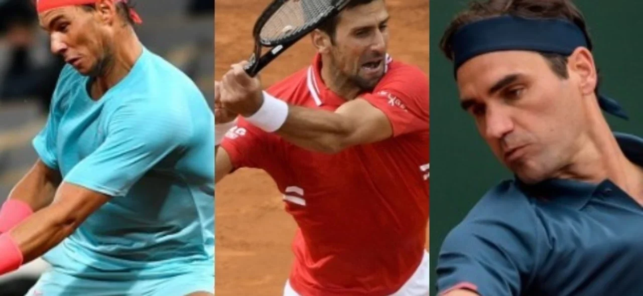 Nadal, Djokovic y Federer, en Roland Garros / AFP