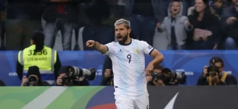 Kun Agüero, delantero de Argentina/ AFP
