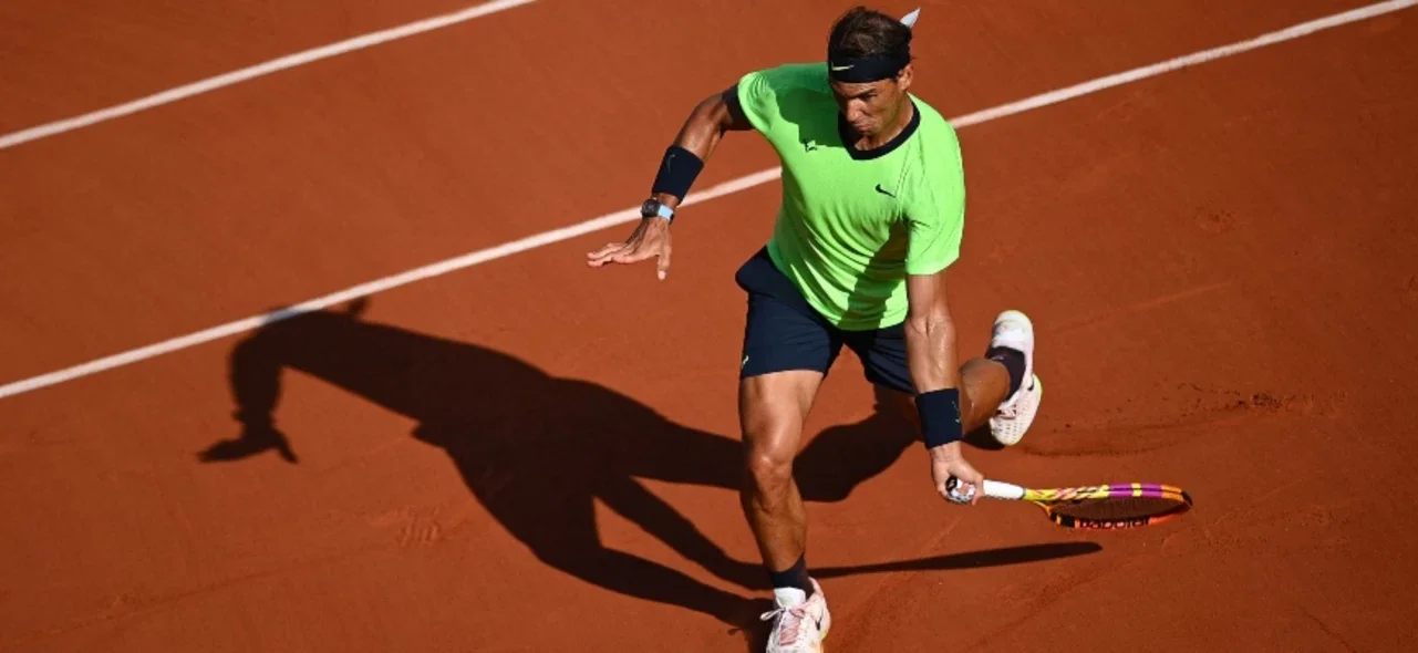 Rafael Nadal en el partido frente a Jannik Sinner / Foto: AFP