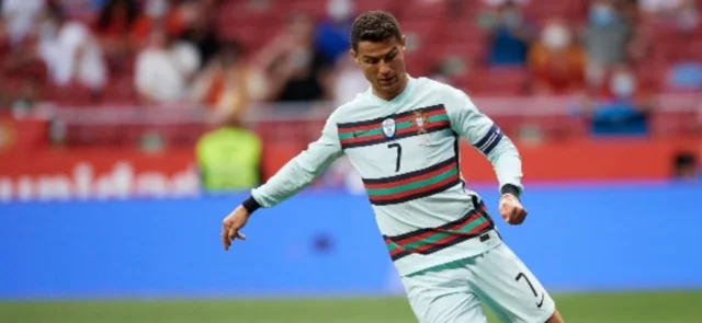 Cristiano Ronaldo en el partido frente a España / Foto: AFP