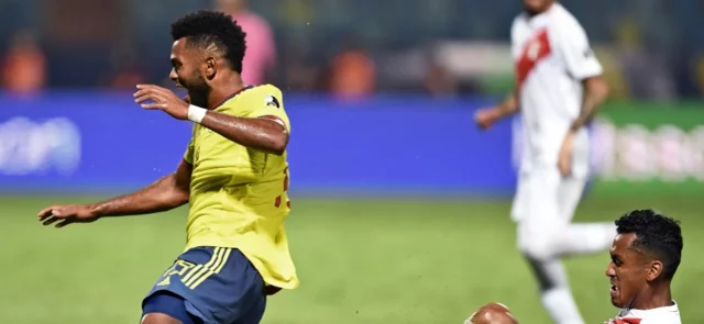 Borja en la derrota ante Perú / Foto AFP