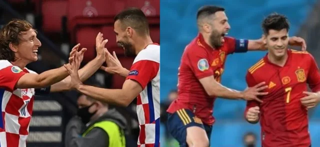 Croacia y España, por un cupo a cuartos / Fotos AFP