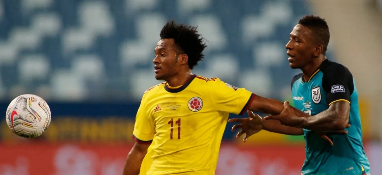 Cuadrado en la victoria 1-0 sobre Ecuador / Foto AFP