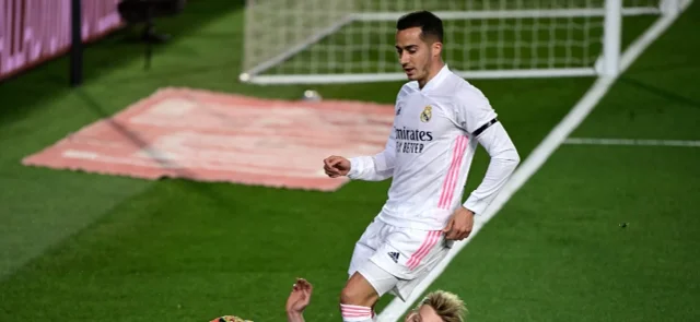 Lucas Vázquez en el último clásico ante Barcelona / Foto AFP