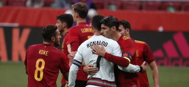 España 0-0 Portugal / Foto AFP