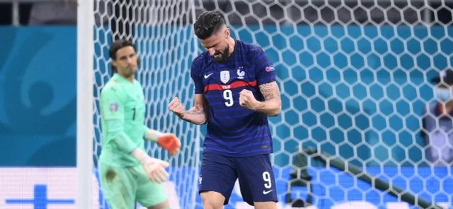 Giroud celebrando con Francia / Foto AFP