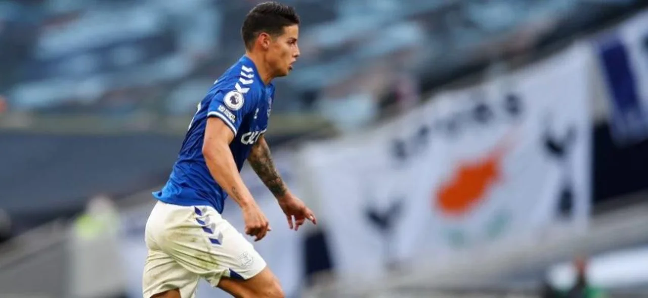 James Rodríguez jugando con Everton - Foto AFP