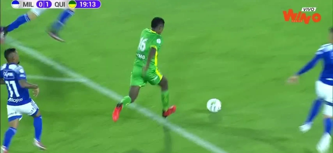 Quintero estuvo muy cerca de anotarle a Millonarios.