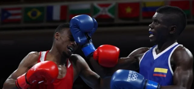 Yuberjén Martínez, boxeador colombiano/ AFP