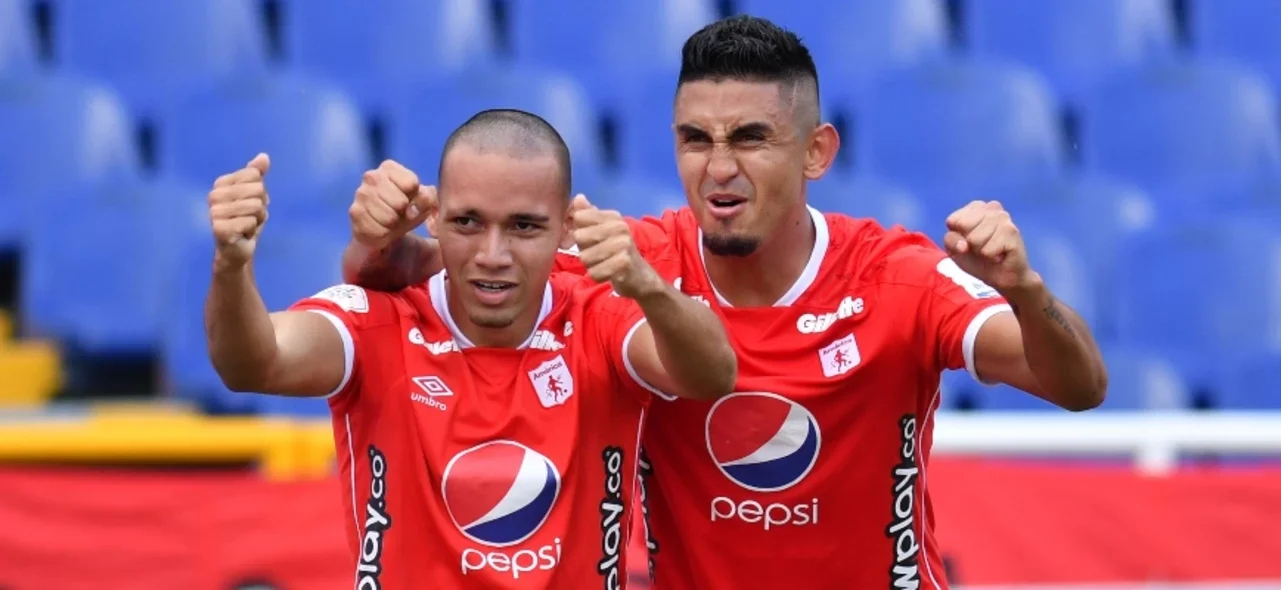 América celebra el triunfo sobre Junior / Foto AFP