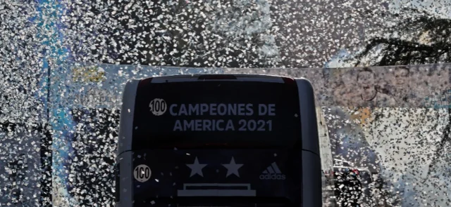 Argentina volvió a su país con el trofeo de la Copa América / AFP