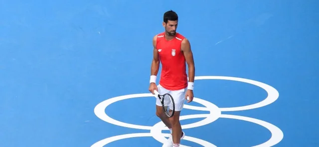Djokovic hace reconocimiento de cancha en los Olímpicos / Foto AFP