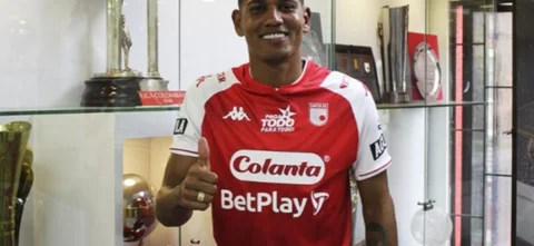 Alexander Mejía, volante de Santa Fe/ Foto de Santa Fe