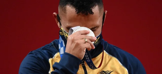 Luis Mosquera se colgó la plata en Tokyo 2020 / AFP